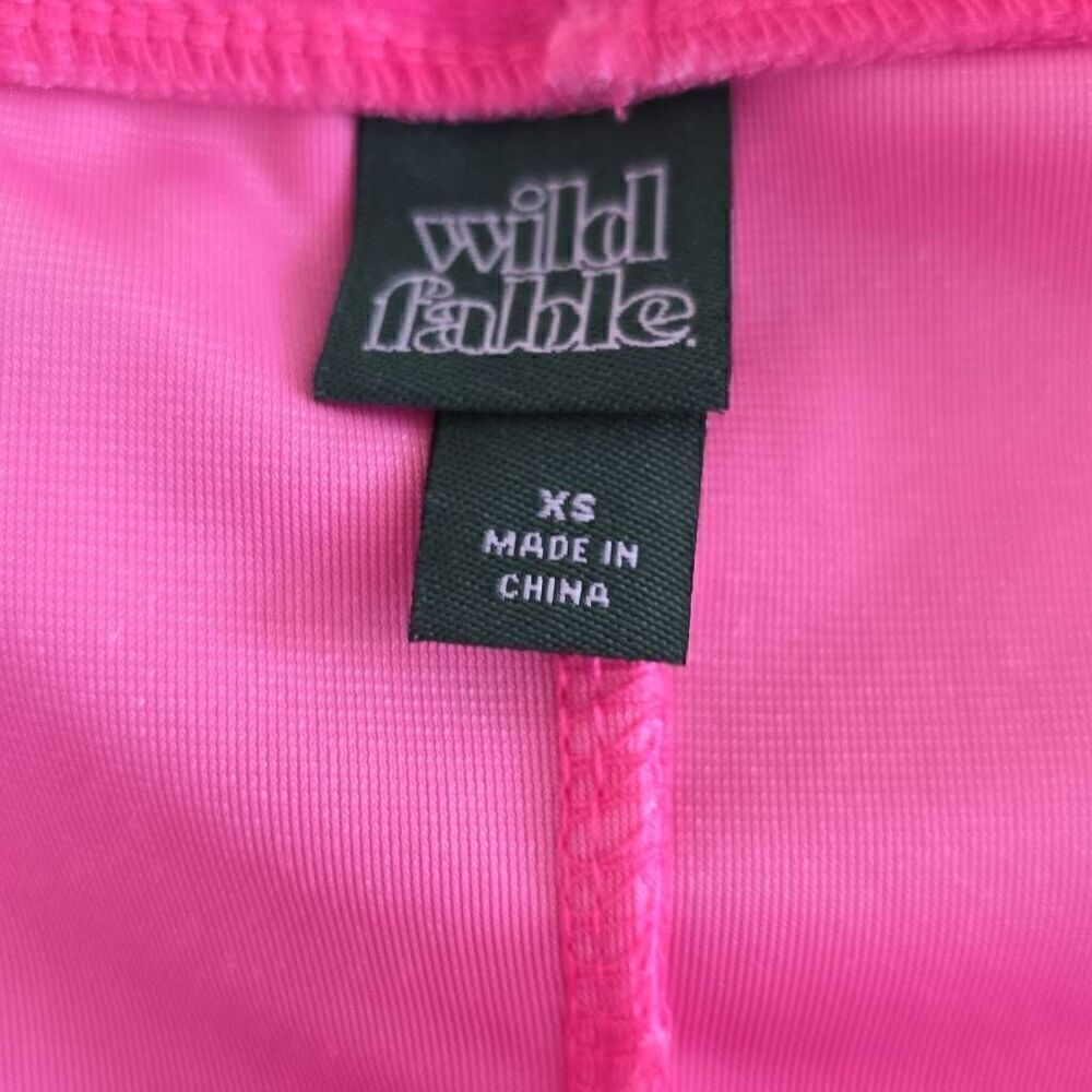 Wild Fable hot pink/Barbie pink ruched velvet mini dress. NWOT, xs